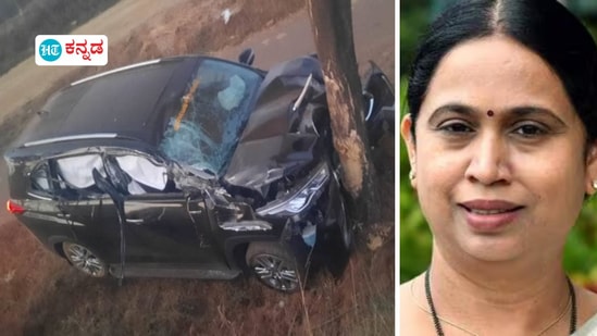 ಬೆಳಗಾವಿ ಜಿಲ್ಲೆ ಕಿತ್ತೂರು ಸಮೀಪ ಅಪಘಾತಕ್ಕೀಡಾಗಿದ್ದ ಸಚಿವೆ ಲಕ್ಷ್ಮೀ ಹೆಬ್ಬಾಳ್ಕರ್ ಅವರಿದ್ದ ಕಾರು. ಅಪಘಾತದ ಬಳಿಕ ತೀವ್ರಗಾಯಗೊಂಡಿದ್ದ ಸಚಿವೆ ಹೆಬ್ಬಾಳ್ಕರ್ ಖಾಸಗಿ ಆಸ್ಪತ್ರೆಯಲ್ಲಿ ಚಿಕಿತ್ಸೆ ಪಡೆದಿದ್ದರು. (ಕಡತ ಚಿತ್ರ) ಬೆಳಗಾವಿ ಜಿಲ್ಲೆ ಕಿತ್ತೂರು ಸಮೀಪ ಅಪಘಾತಕ್ಕೀಡಾಗಿದ್ದ ಸಚಿವೆ ಲಕ್ಷ್ಮೀ ಹೆಬ್ಬಾಳ್ಕರ್ ಅವರಿದ್ದ ಕಾರು. ಅಪಘಾತದ ಬಳಿಕ ತೀವ್ರಗಾಯಗೊಂಡಿದ್ದ ಸಚಿವೆ ಹೆಬ್ಬಾಳ್ಕರ್ ಖಾಸಗಿ ಆಸ್ಪತ್ರೆಯಲ್ಲಿ ಚಿಕಿತ್ಸೆ ಪಡೆದಿದ್ದರು. (ಕಡತ ಚಿತ್ರ)