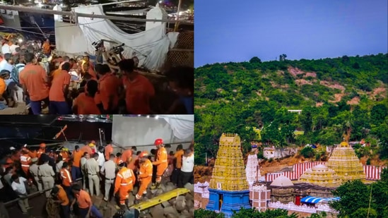 ಆಂಧ್ರಪ್ರದೇಶದ ಸಿಂಹಾಚಲಂ ದೇವಾಲಯದ ಗೋಡೆ ಕುಸಿದು 8 ಮಂದಿ ಸಾವು, ಹಲವು ಜನರಿಗೆ ಗಾಯ ಆಂಧ್ರಪ್ರದೇಶದ ಸಿಂಹಾಚಲಂ ದೇವಾಲಯದ ಗೋಡೆ ಕುಸಿದು 8 ಮಂದಿ ಸಾವು, ಹಲವು ಜನರಿಗೆ ಗಾಯ