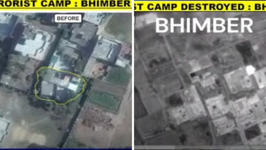 ಭಿಂಬರ್‌ನಲ್ಲಿ ಉಗ್ರ ನೆಲೆಯನ್ನು ಗುರುತಿಸಿದ ಬಳಿಕ ಅದನ್ನು ನಾಶಪಡಿಸಲಾಗಿದೆ ಎಂದು ದಾಳಿಗೆ ಮೊದಲು ಮತ್ತು ನಂತರದ ಉಪಗ್ರಹ ಚಿತ್ರಗಳನ್ನು ಸುದ್ದಿಗೋಷ್ಠಿಯಲ್ಲಿ ತೋರಿಸಿ ಭಾರತೀಯ ಸೇನೆಯ ಕರ್ನಲ್ ಸೋಫಿಯಾ ಖುರೇಶಿ, ವಾಯುಪಡೆ ವಿಂಗ್ ಕಮಾಂಡರ್ ವ್ಯೋಮಿಕಾ ಸಿಂಗ್ ವಿವರಿಸಿದರು.