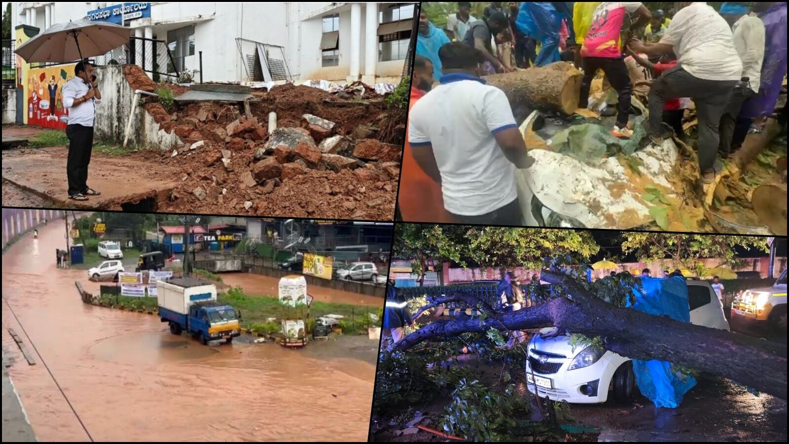 ಭಾರಿ ಮಳೆಗೆ ಮಂಗಳೂರು ಸಹಿತ ಕರಾವಳಿ ಜನಜೀವನ ಅಸ್ತವ್ಯಸ್ತ, ಹಲವೆಡೆ ರಸ್ತೆ ಸಂಚಾರಕ್ಕೆ ಅಡ್ಡಿ, ಉರುಳಿದ ಮರಗಳು -Photos