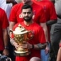 Virat Kohli during IPL's title-winning celebrations in Bengaluru