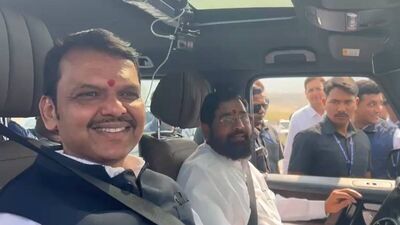 CM Eknath Shinde and DCM Devendra Fadnavis On mumbai-nagpur samruddhi mahamarg expressway