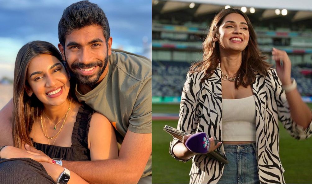 jasprit bumrah and wife Sanjana Ganesan