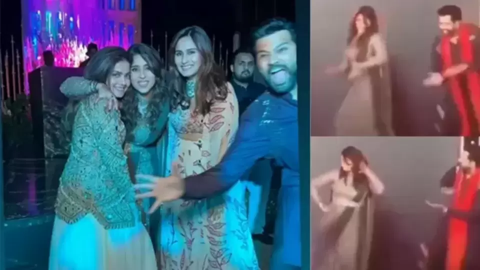 VIDEO: Black kurta, red chinni, Rohit’s fun in groom’s wedding  Very good with Ritika