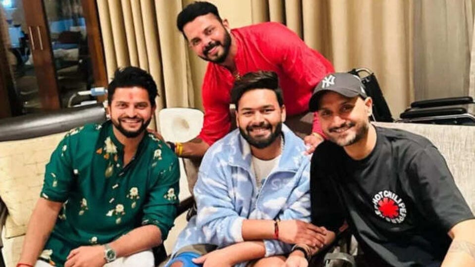 Rishabh Pant: Raina, Bhaji and Sreesanth meet Rishabh Pant, see pictures