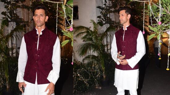 बॉलिवूडचा प्रसिद्ध अभिनेता हृतिक रोशन देखील मधु मंटेना आणि इरा त्रिवेदी यांच्या मेहेंदी सेरेमनीला पोहोचला होता. यावेळी त्याच्या लूकवर सगळयांच्याच नजरा खिळल्या होत्या.