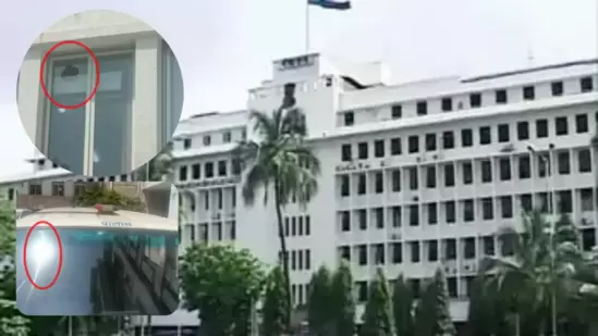 इमारतीच्या व अनेक गाड्यांच्या काचा फुटल्या