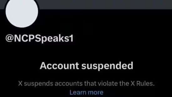 twitter handle of ajit pawar group suspended