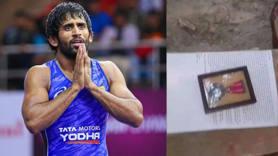 Bajrang Punia पंतप्रधानांना भेटू दिलं नाही पोलिसांनी अडवलं बजरंग पद्मश्री फुटपाथवर ठेवून 4049