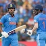 Bengaluru: India's batters Shreyas Iyer and KL Rahul during the ICC Men's Cricket World Cup match between India and Netherlands, at M Chinnaswamy Stadium in Bengaluru, Sunday, Nov. 12, 2023. (PTI Photo/Shailendra Bhojak)(PTI11_12_2023_000285A)