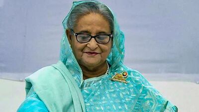 Dhaka: Bangladesh Prime Minister Sheikh Hasina casts her vote in the country's general elections, in Dhaka,  