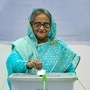 Dhaka: Bangladesh Prime Minister Sheikh Hasina casts her vote in the country's general elections, in Dhaka,  