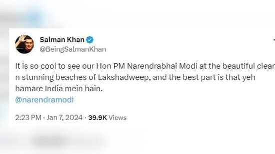 बॉलीवूड स्टार अमिताभ बच्चन, सलमान खान आणि अक्षय कुमार, तसेच क्रिकेट आयकॉन सचिन तेंडुलकर यांच्यासह अनेक प्रमुख व्यक्तींनी रविवारी लोकांना "भारतीय बेटे" आणि किनारपट्टीला भेटी देण्याचे आवाहन &nbsp;केले. &nbsp;