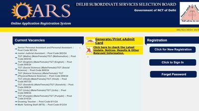 DSSSB recruitment drive to fill 567 MTS posts