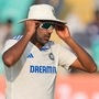 India's Ravichandran Ashwin walks back to the pavilion at the end of the second day 