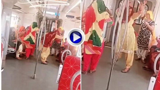 नमो भारत रॅपिड ट्रेनमध्ये महिलांनी लगावले ठुमके