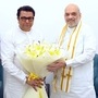 File Picture of Maharashtra Navnirman Sena (MNS) chief Raj Thackeray's meeting with Home Minister Amit Shah on 19 March 2024