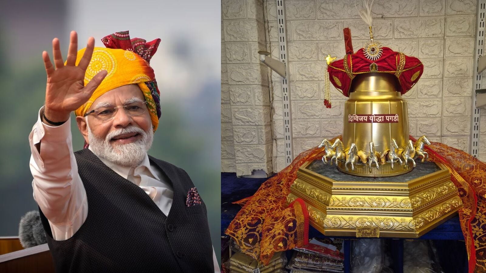Modi Pagdi : पंतप्रधान मोदींसाठी एयर कंडीशन पगडी! चांदीच्या कोयऱ्या व डायमंडचा सूर्य असलेली 'दिग्विजय योद्धा पगडी' तयार