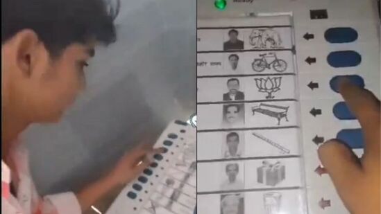आठवेळा मतदान करताना तरुण  