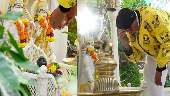 चाहत्यांना भेटण्यापूर्वी अमिताभ बच्चन यांनी शिवलिंगावर केला जलाभिषेक!