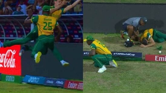 WI vs SA : रबाडा-यान्सेन यांच्यात भीषण टक्कर, सामना थांबवावा लागला, व्हिडीओ पाहून तुमचे होश उडातील