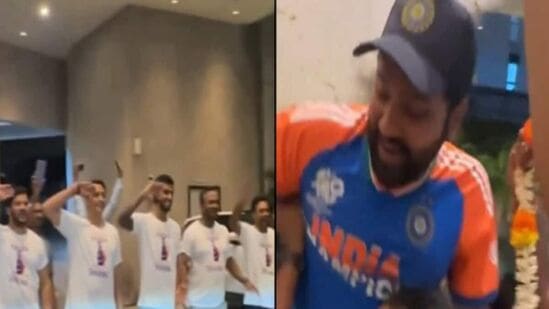 Rohit Sharma Video : रोहित शर्माचं घरी जंगी स्वागत! बालपणीच्या मित्रांनी कोणतीही कसर सोडली नाही, व्हिडीओ पाहा