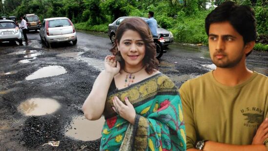 Marathi Celebrities On potholes 