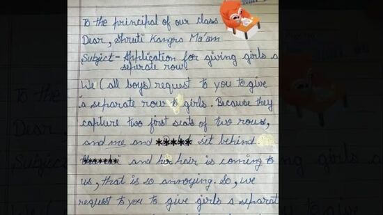 वर्गातील मुलींच्या केसांचा त्रास! समोर बसणाऱ्या मुलींवर मुलं नाराज; पत्र लिहीत मुख्याध्यापकांकडे केली अजब मागणी 