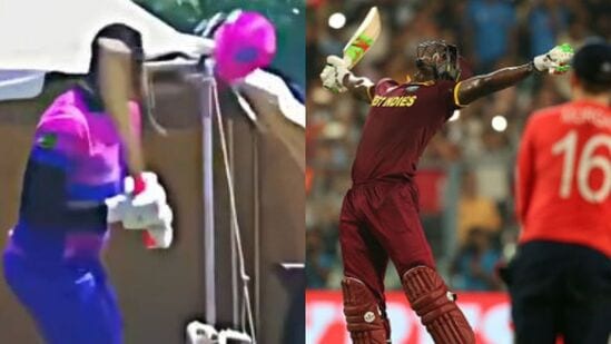 Carlos Brathwaite Helmet Video : चेंडू नाही चक्क हेल्मेट सीमारेषेबाहेर भिरकावलं, कार्लोस ब्रेथवेटनं संतापाच्या भरात हे काय केलं? पाहा