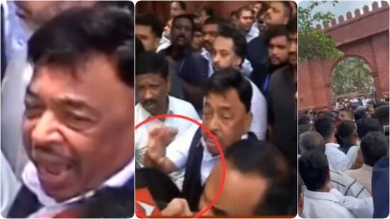 नारायण राणे यांचे पत्रकाराशी गैरवर्तन