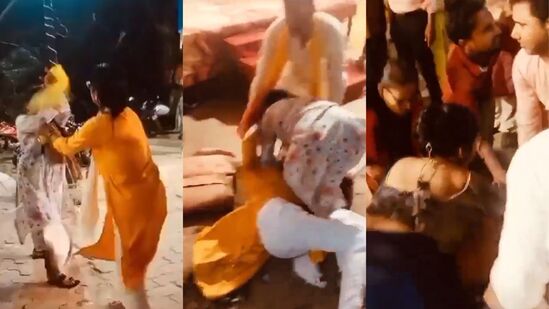 दोन महिलांमधील हाणामारीचा व्हिडिओ सोशल मीडियावर व्हायरल