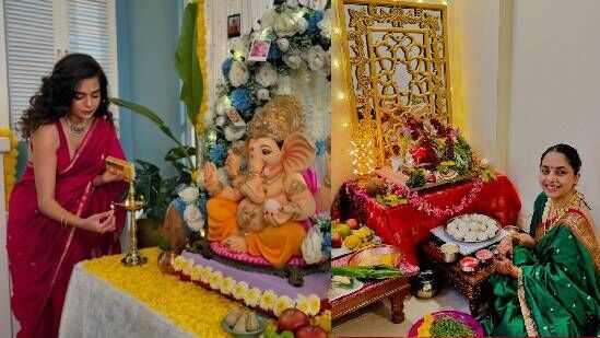 सध्या सर्वत्र गणेशउत्सवाचे भक्तीमय वातावरण दिसत आहे. गणपती बाप्पांचे आगमन झाले आहे. सर्वसामान्यांपासून ते बड्या कलाकारांपर्यंत सर्वांच्या घरी गणपती बाप्पाचे आगाम झाले आहे. काही मालिकांच्या सेटवर गणपती बाप्पा आले आहेत. तर काही मालिकांमध्ये काम करणाऱ्या कलाकारांच्या घरी बप्पाचे आगमन झाले आहे. कोणत्या कलाकारांच्या घरी बाप्पाचे आगमन झाले आहे चला पाहूया…