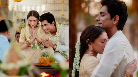 Aditi Rao Hydari and Siddharth on their wedding day