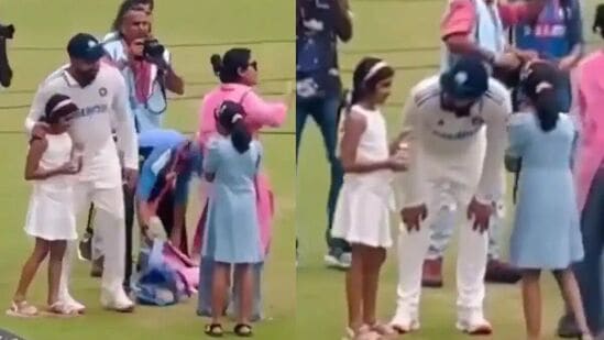 Viral Video : रोहित शर्मा फरफेक्ट फॅमिली मॅन, चेन्नई कसोटीनंतर हिटमॅननं केले अश्विनच्या मुलींचे लाड, गोड व्हिडीओ पाहा