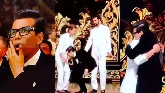 Karan Johar touches Shah Rukh Khan s feet