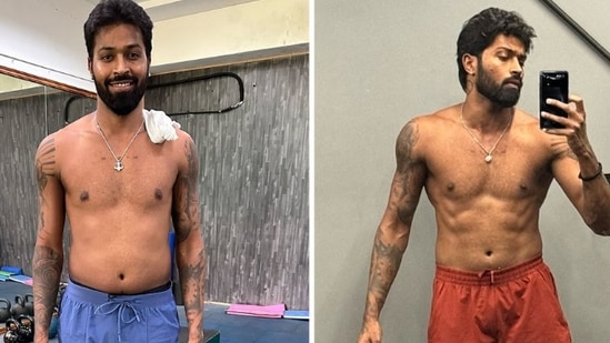 हार्दिक नेहमीच आपल्या सोशल मीडिया अकाउंटवर आपल्या वर्कआउट्सचे फोटो आणि व्हिडीओ शेअर करत असतो. <p><br>हार्दिक नेहमीच आपल्या सोशल मीडिया अकाउंटवर आपल्या वर्कआउट्सचे फोटो आणि व्हिडीओ शेअर करत असतो. </p>
