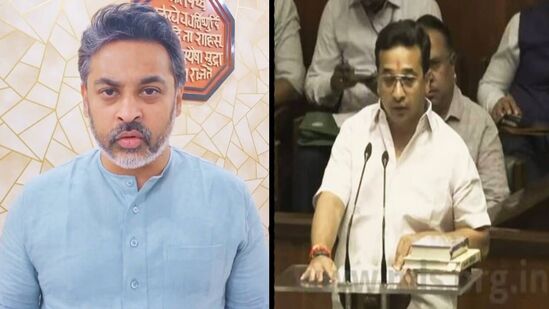 नीतेश राणे यांची संस्कृतमधून शपथ, तर नीलेश राणे म्हणाले, जय नारायण!