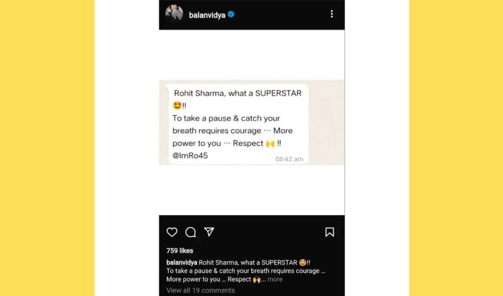 vidya balan rohit sharma