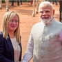 इटलीच्या पंतप्रधान जॉर्जिया मेलोनी आणि नरेंद्र मोदी