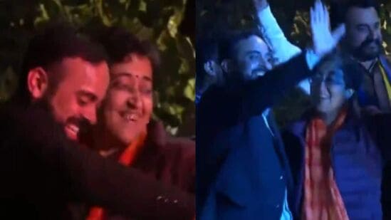 आतिशी यांनी काढलेली भव्य मिरवणूक आतिशी यांनी काढलेली भव्य मिरवणूक