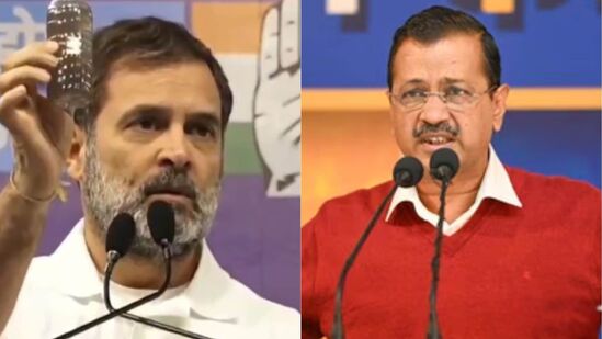 राहुल गांधी व अरविंद केजरीवाल