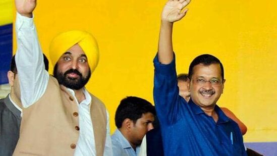 भगवंत मान व अरविंद केजरीवाल