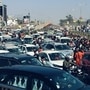 प्रयागराजच्या मार्गावर झालेली वाहतूक कोंडी