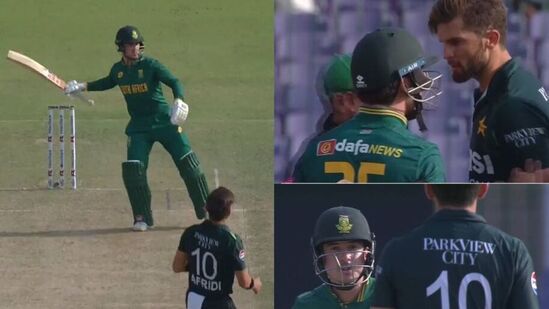 PAK vs SA : आंतरराष्ट्रीय सामन्यात गल्ली क्रिकेटसारखा राडा, शाहीन आफ्रिदी आणि आफ्रिकेचा युवा स्टार भिडले, पाहा