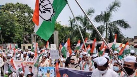 अर्थसंकल्पीय अधिवेशनाच्या पहिल्या दिवशी कॉंग्रेसचे शेतकऱ्यांच्या मुद्दांवर आंदोलन (संग्रहित छायाचित्र)