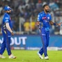 Hardik Pandya and Rohit Sharma during MI's match vs GT