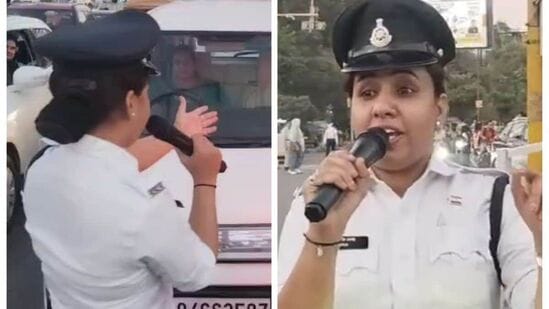 महिला वाहतूक पोलिसाचा व्हिडिओ व्हायरल