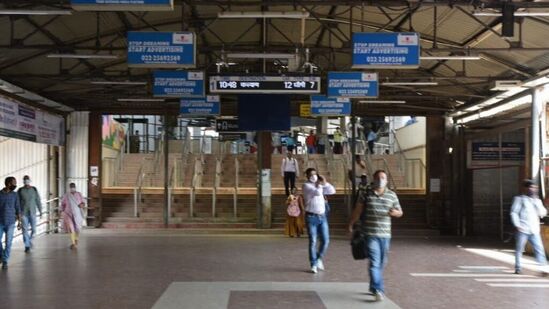 Ghatkopar Metro Station in Mumbai on a normal day.
