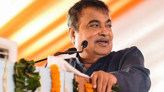 In this image released by @BJP4Jharkhand via X on July 3, 2025, Union Minister for Road Transport and Highways Nitin Gadkari addresses a public meeting in Garhwa, Jharkhand. (@BJP4Jharkhand via PTI)(PTI07_03_2025_000288B)