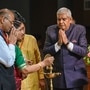 Noida, India- June 23, 2025:Vice president of India Jagdeep Dhankhar inaugurated the 99th Annual Meet and National Conference of Vice Chancellors, organised by the Association of Indian Universities (AIU) at Amity University, Noida, on Monday. In his address, the vice president highlighted the importance of aligning Indian higher education with global standards while retaining its core values. The two-day conference, themed �Envisioning Future Higher Education: The Pivotal Role of India�, brings together over 300 vice chancellors and education leaders from across the country, in Noida, India, on Monday, June 23, 2025. (Photo by Sunil Ghosh / Hindustan Times)